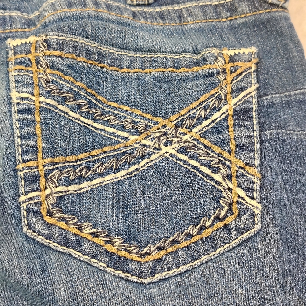 Ariat Jeans Womens Size 29R Festival Blue Mid Stretch Entwined Bootcut 10025286 - Picture 11 of 15